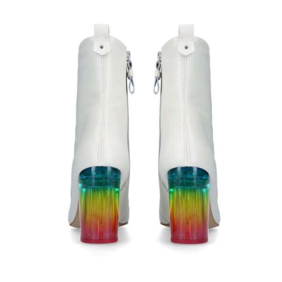 Kurt Geiger London, the Rainbow  Leather Block Heel Booties - Picture 7 of 8